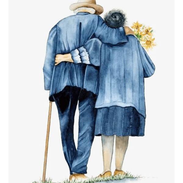 Old Couple Together - DIY Diamond Painting