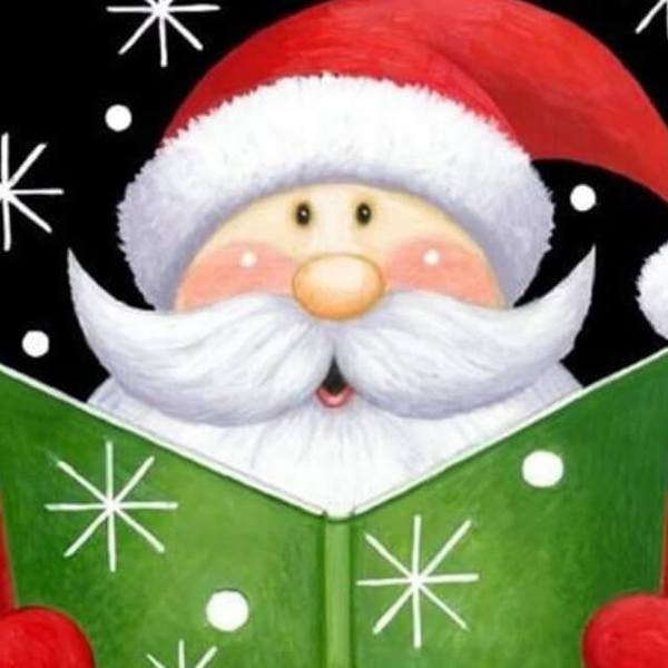 Santa Reading Book - DIY Diamond  Painting
