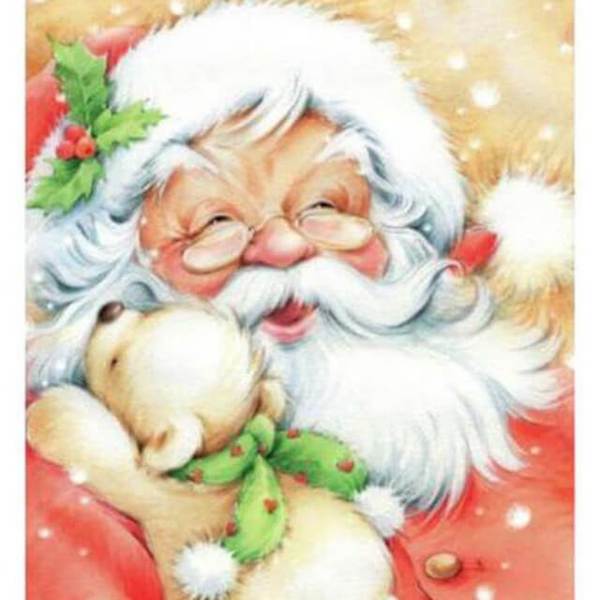 Santa Clause with puppy - DIY Diamond Painting