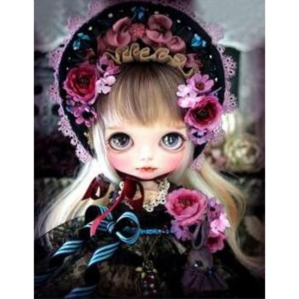 Gothic Flower Girl - DIY Diamond Painting