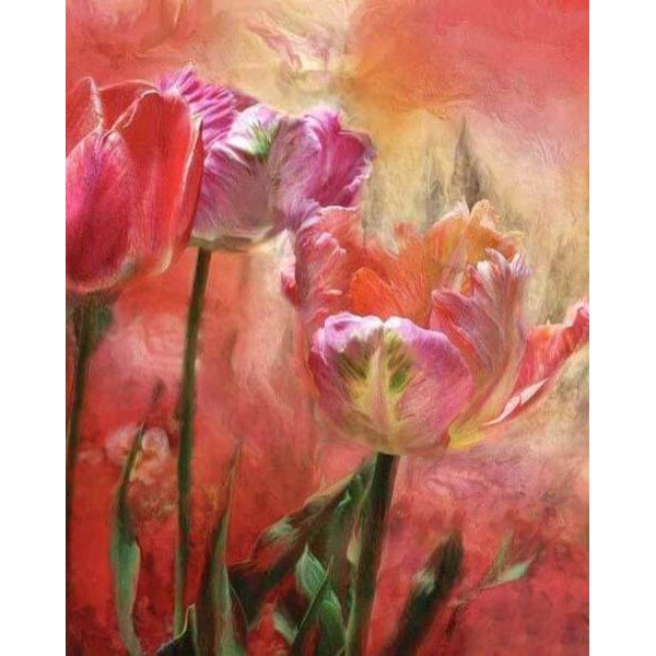 Glowing Iris flowers #6 - DIY Diamond Painting
