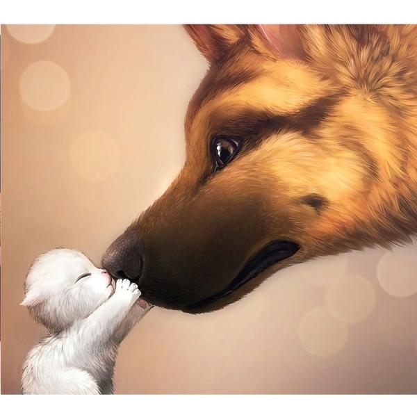 Dog and a Puppy - DIY Diamond Painting