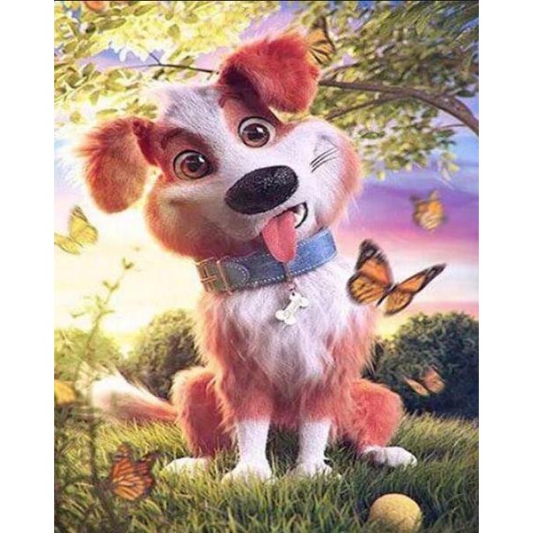 Dog Making Funny Faces - DIY Diamond Painting