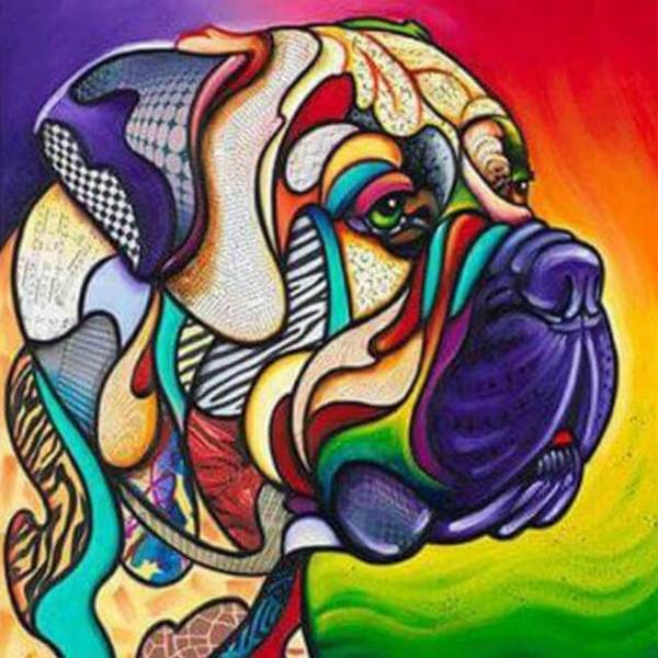 Dog Pop Art #4 - DIY Diamond Painting