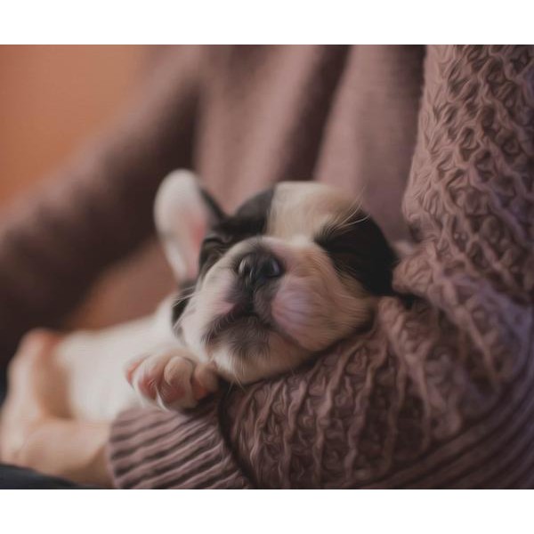 Relaxing Puppy - DIY Diamond Painting