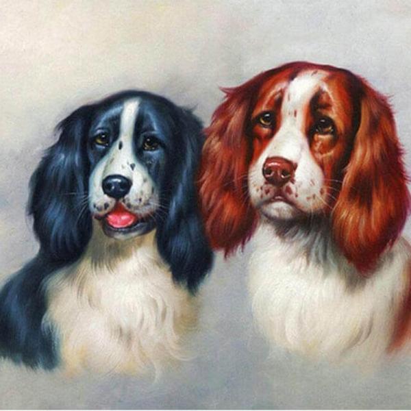 Two dogs - DIY Diamond Painting