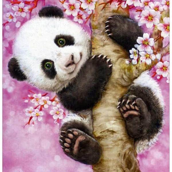 Panda On a Tree - DIY Diamond Painting