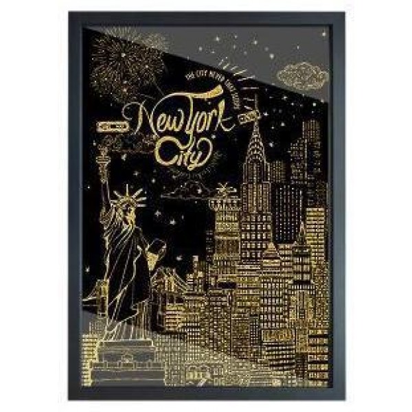 New York City - DIY Scratch Painting