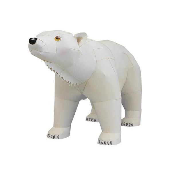 White Polar Bear DIY 3D Origami