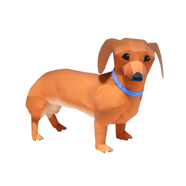 Dachshund DIY 3D Origami