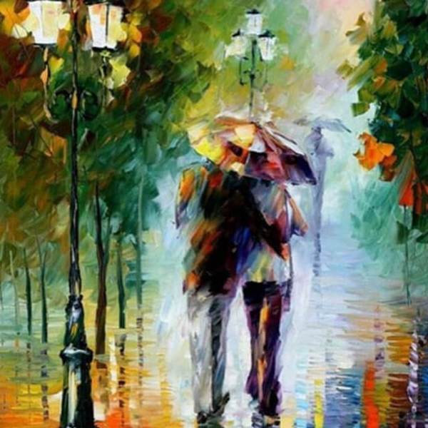 Walking In The Rain - DIY Painting By Numbers
