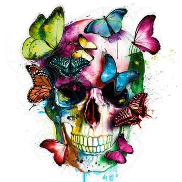 Skull Butterflies - DIY Painting By Numbers