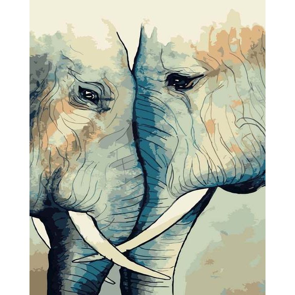 Elephant Love - DIY Painting By Numbers