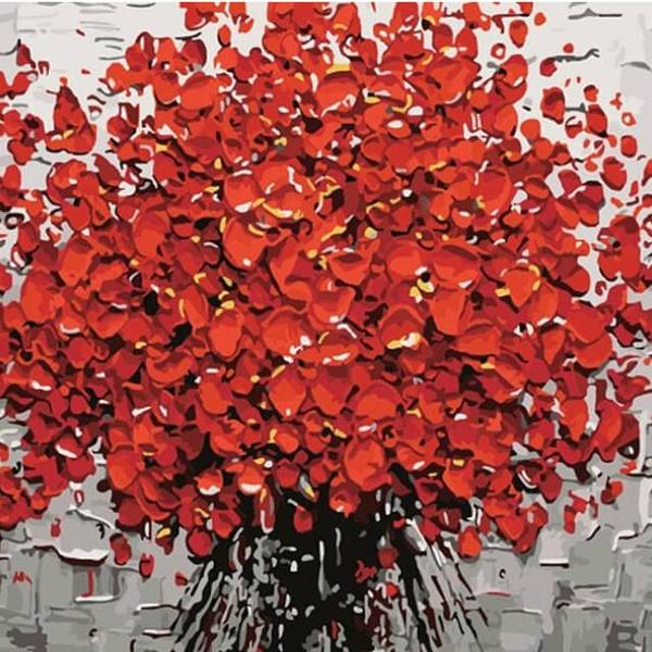 Red Bouquet -  DIY Painting By Numbers