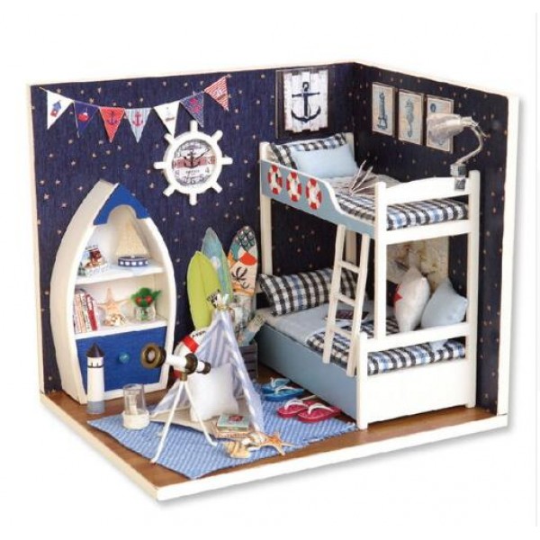 Starry Boys Bedroom- DIY Miniature Dollhouse