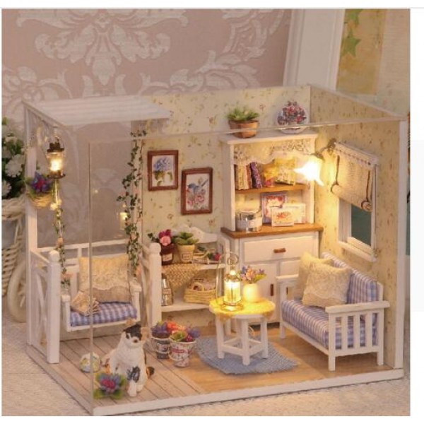 Mid Century Modern Room - DIY Miniature Dollhouse