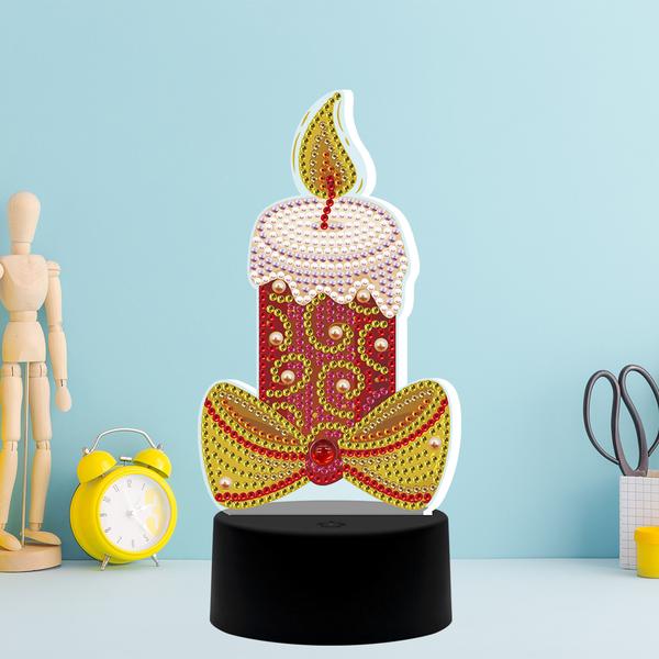 Holiday Candle - DIY Diamond Painting Table Decoration