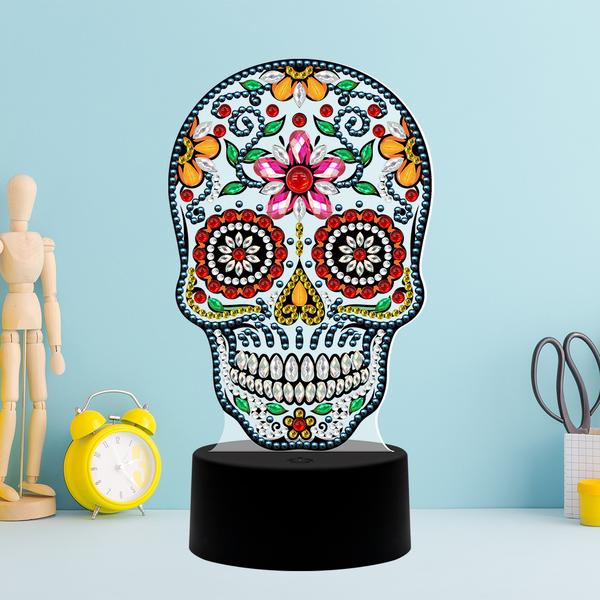 Floral Skull - DIY Diamond Painting Table Decoration