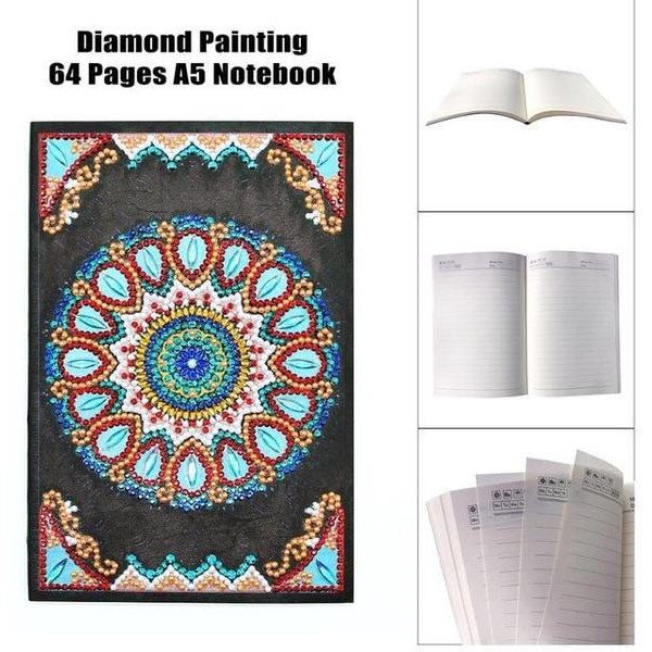 Mandala #4 - DIY A5 Notebook Diamond Painting