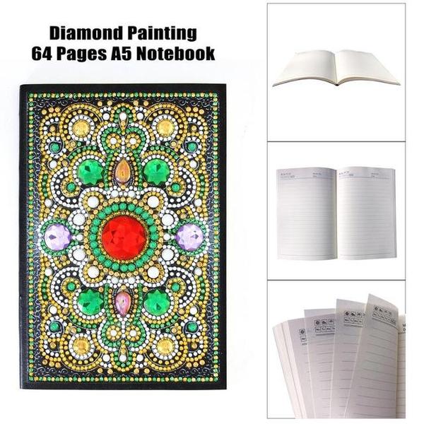 Mandala #1 - DIY A5 Notebook Diamond Painting