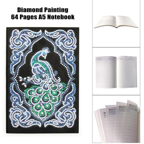 Peacock - DIY A5 Notebook Diamond Painting
