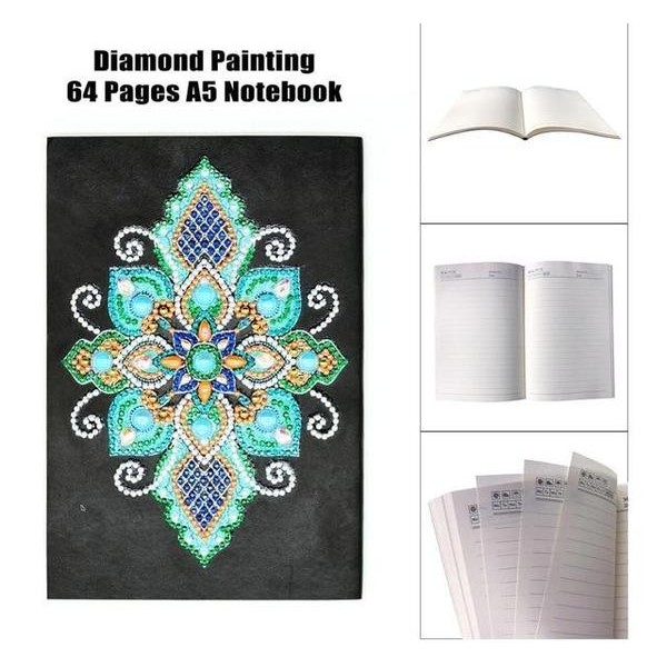 Mandala #6 - DIY A5 Notebook Diamond Painting