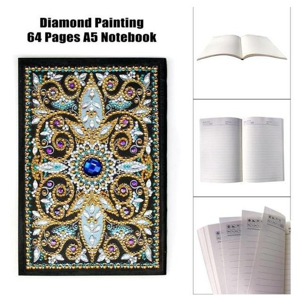 Mandala #2 - DIY A5 Notebook Diamond Painting