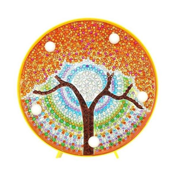Mandala Tree #2 - DIY Diamond Painting LED Lamp