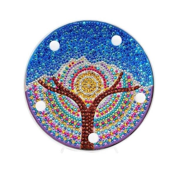 Mandala Tree #4 - DIY Diamond Painting LED Lamp