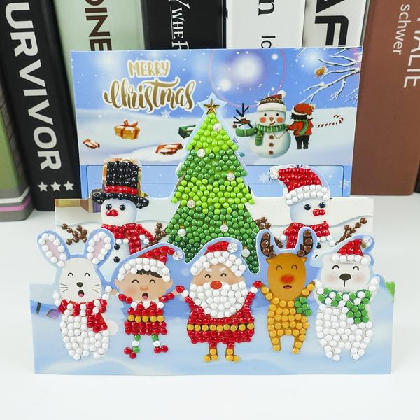 Happy Santa's Team - Diamond Painting Folding Card