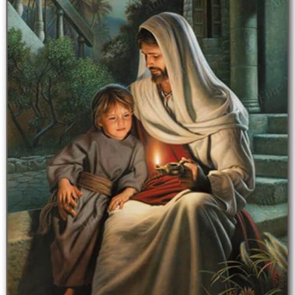 Jesus Christ and the Little Boy - DIY Diamond Painting
