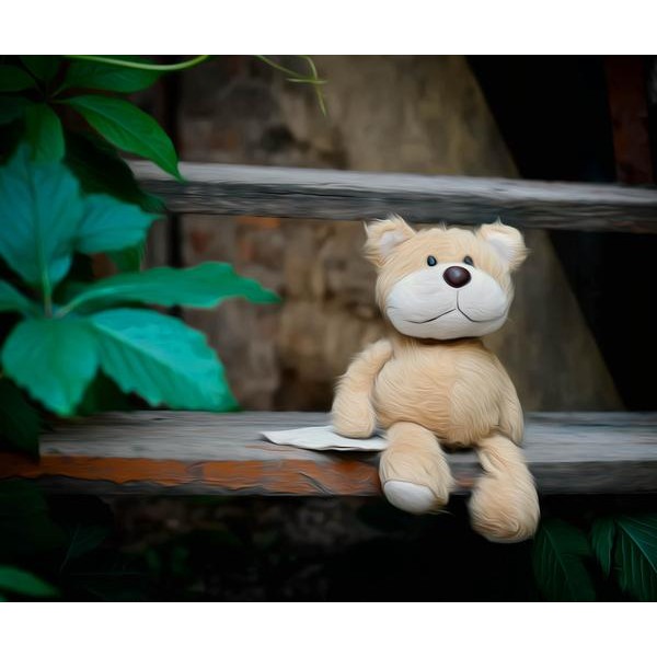 Teddy Sitting - DIY Diamond Painting