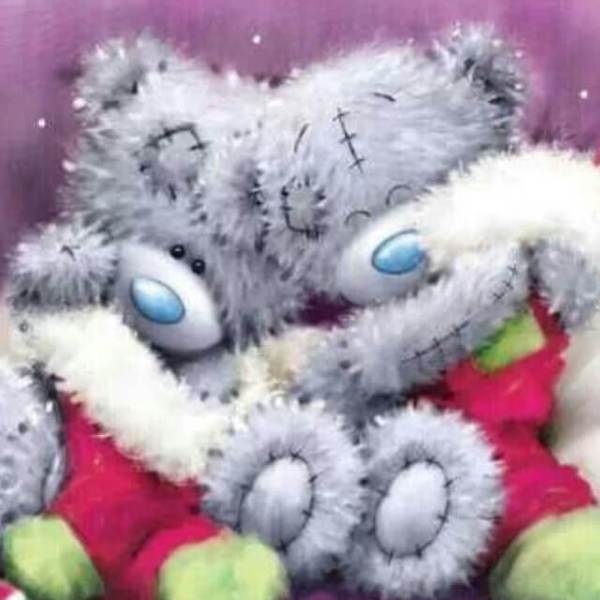 Teddy Bear Cuddling - DIY Diamond Painting