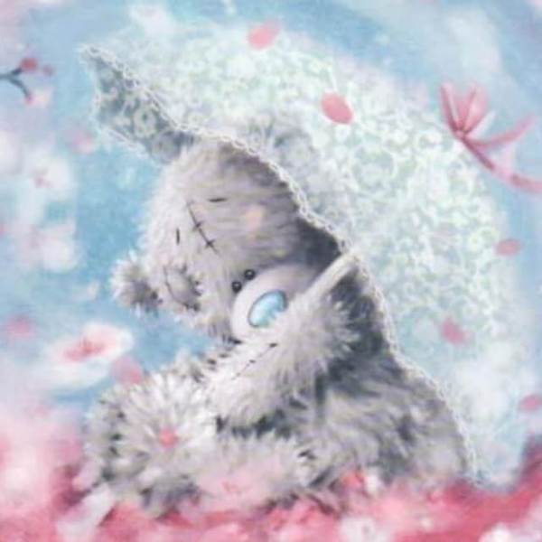 Teddy bear with Umbrella - DIY Diamond Painting