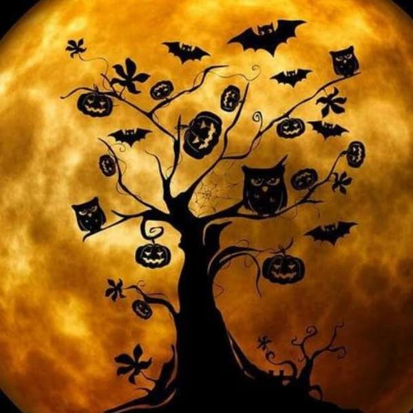 Halloween Creepy Tree - DIY Diamond Painting