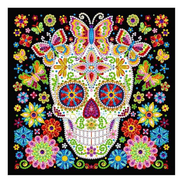 Doodle Skeleton Floral - DIY Diamond Painting Glow in the Dark