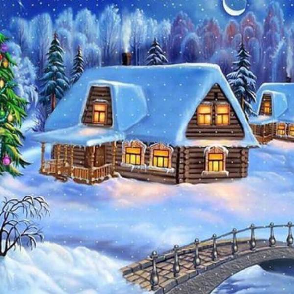 Snow Village - DIY Diamond Painting