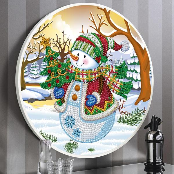 Snowman Diamond Painting Christmas Ornament