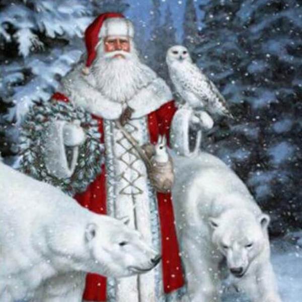 White Santa - DIY Diamond Painting