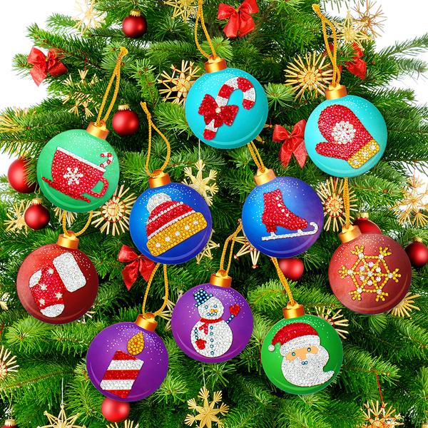 Christmas Tree Ornament (10pcs) - DIY Diamond Painting Keychain