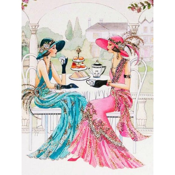 Tea Time with the Girls - DIY Diamond Painting