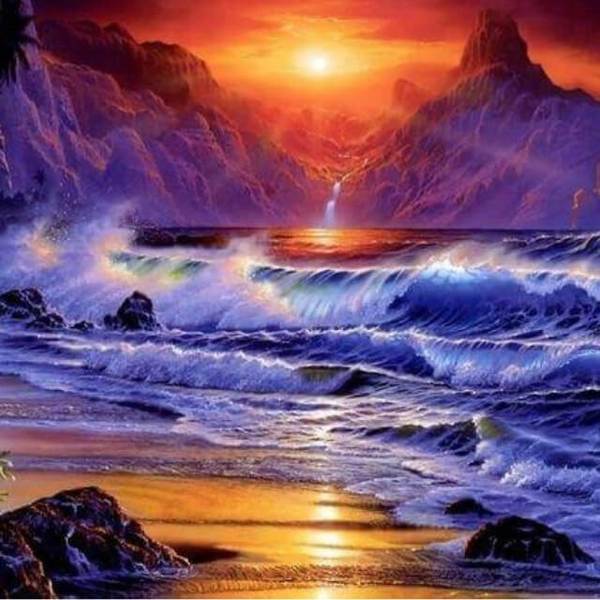 Sunset sea landscape - DIY Diamond Painting