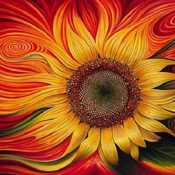 Abstract Sunflower - DIY Diamond Painting