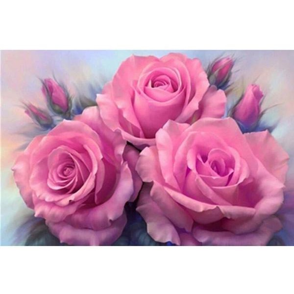 Pink Rose - DIY Diamond Painting