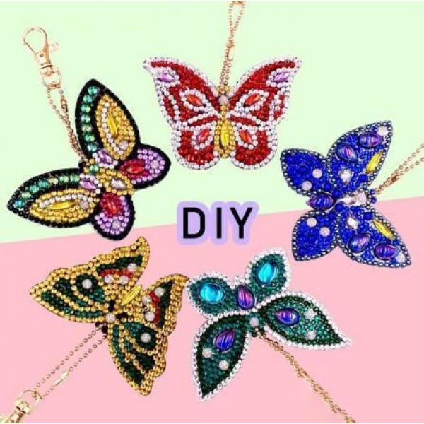 Butterfly (5pcs) - DIY Diamond Painting Keychain