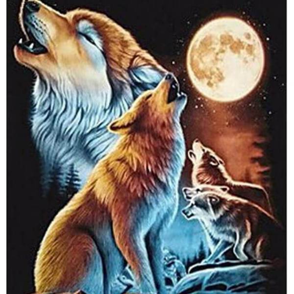 Howling Wolves - DIY Diamond Painting