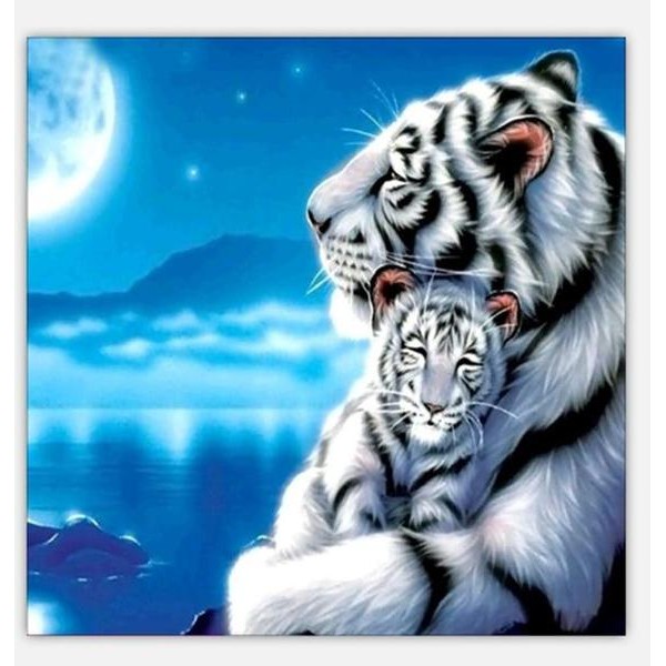 Mother and Baby Tiger - DIY Diamond Painting