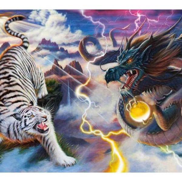 Dragon and a White Tiger - DIY Diamond Painting