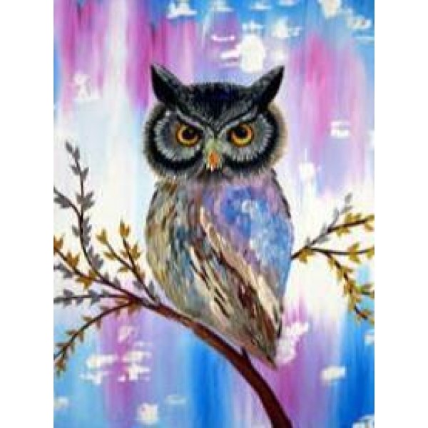 Grumpy Owl - DIY Diamond Painting