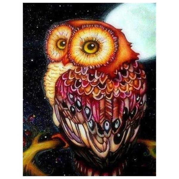 Owl Under the Moonlight - DIY Diamond Painting